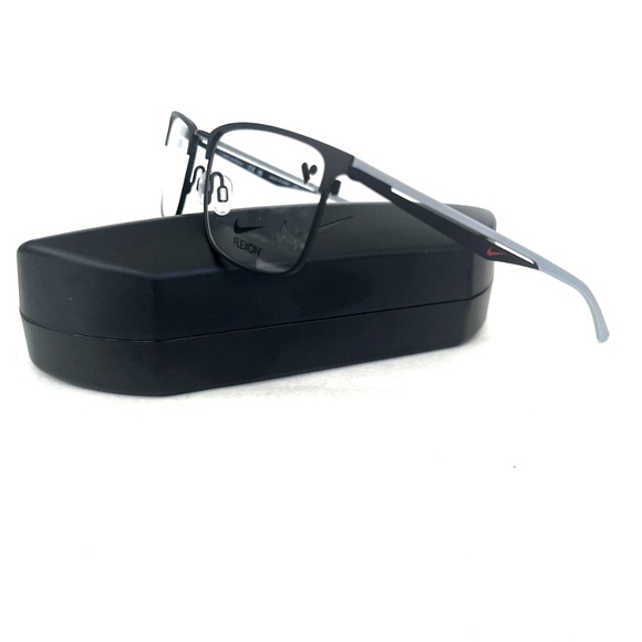 New With Tags Nike Frames Eyeglasses Black Grey Flexon Metal 4314 002 54 17 145 - Picture 1 of 12
